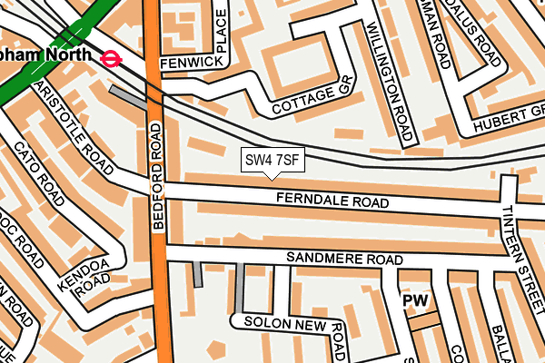 SW4 7SF map - OS OpenMap – Local (Ordnance Survey)