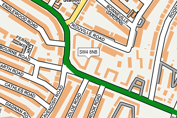 SW4 8NB map - OS OpenMap – Local (Ordnance Survey)