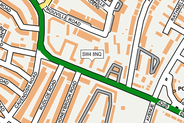 SW4 8NQ map - OS OpenMap – Local (Ordnance Survey)