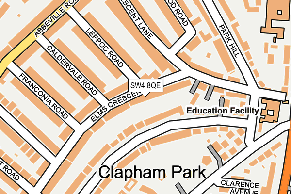 SW4 8QE map - OS OpenMap – Local (Ordnance Survey)