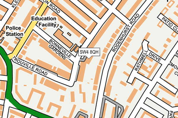 SW4 8QH map - OS OpenMap – Local (Ordnance Survey)