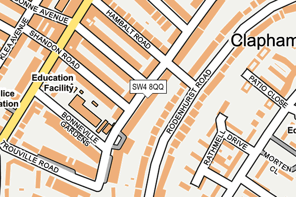 SW4 8QQ map - OS OpenMap – Local (Ordnance Survey)