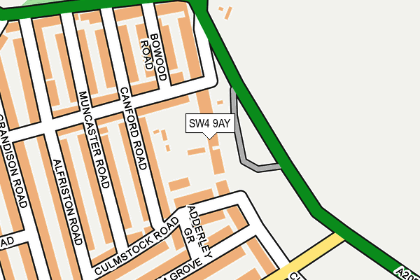 SW4 9AY map - OS OpenMap – Local (Ordnance Survey)
