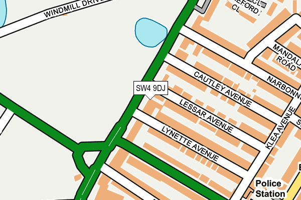 SW4 9DJ map - OS OpenMap – Local (Ordnance Survey)
