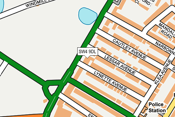 SW4 9DL map - OS OpenMap – Local (Ordnance Survey)
