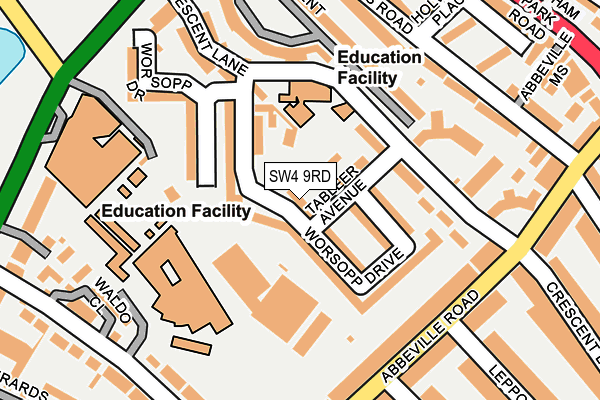 SW4 9RD map - OS OpenMap – Local (Ordnance Survey)
