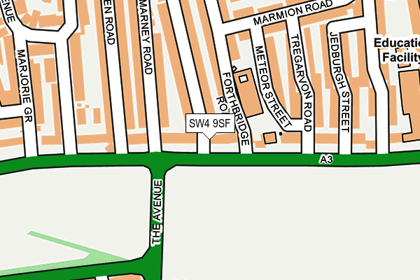 SW4 9SF map - OS OpenMap – Local (Ordnance Survey)