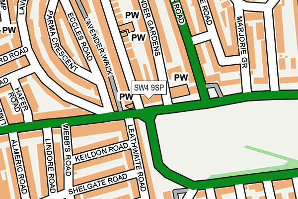 Map of 120 CLAPHAM COMMON MANAGEMENT COMPANY LIMITED at local scale