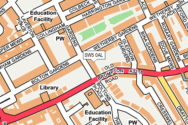 SW5 0AL map - OS OpenMap – Local (Ordnance Survey)