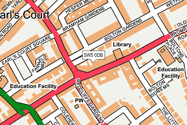 SW5 0DB map - OS OpenMap – Local (Ordnance Survey)