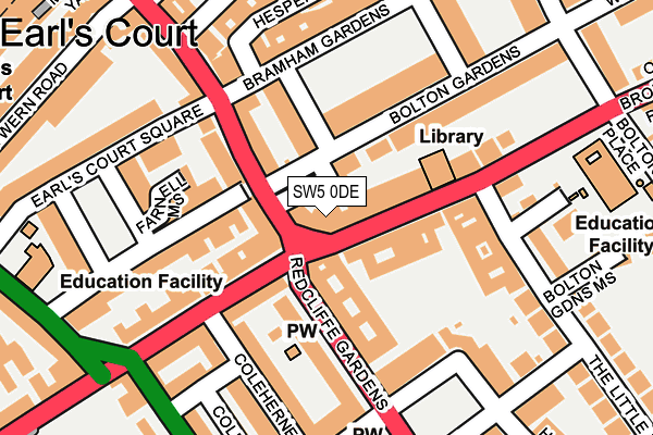 SW5 0DE map - OS OpenMap – Local (Ordnance Survey)