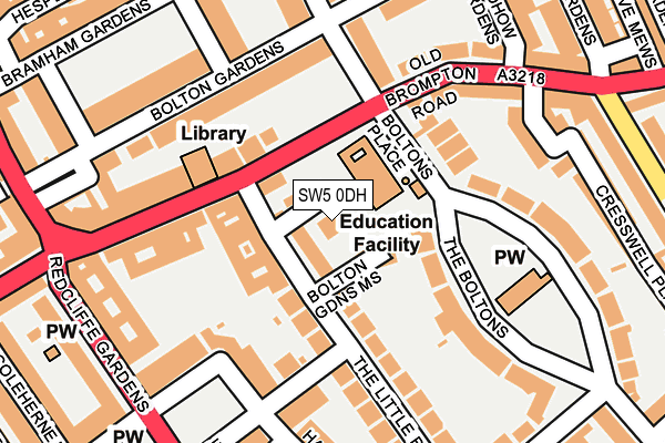 SW5 0DH map - OS OpenMap – Local (Ordnance Survey)