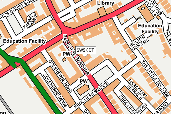 SW5 0DT map - OS OpenMap – Local (Ordnance Survey)