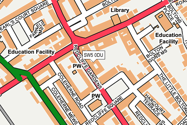 SW5 0DU map - OS OpenMap – Local (Ordnance Survey)