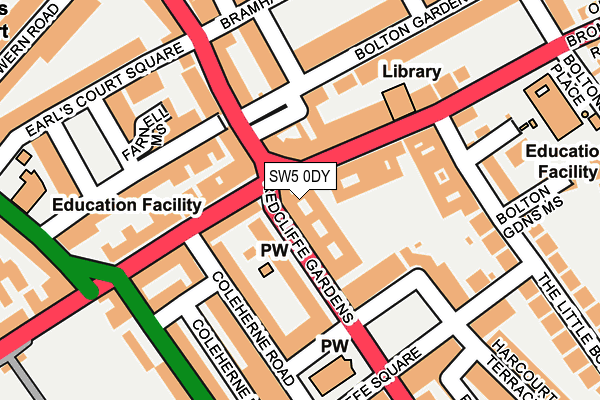 SW5 0DY map - OS OpenMap – Local (Ordnance Survey)