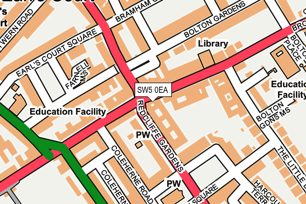 SW5 0EA map - OS OpenMap – Local (Ordnance Survey)