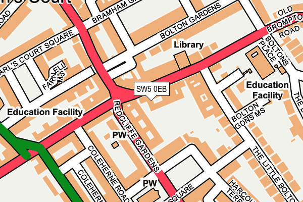 SW5 0EB map - OS OpenMap – Local (Ordnance Survey)