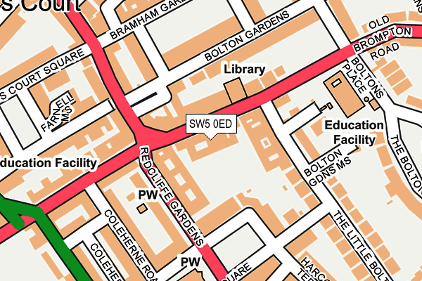 SW5 0ED map - OS OpenMap – Local (Ordnance Survey)