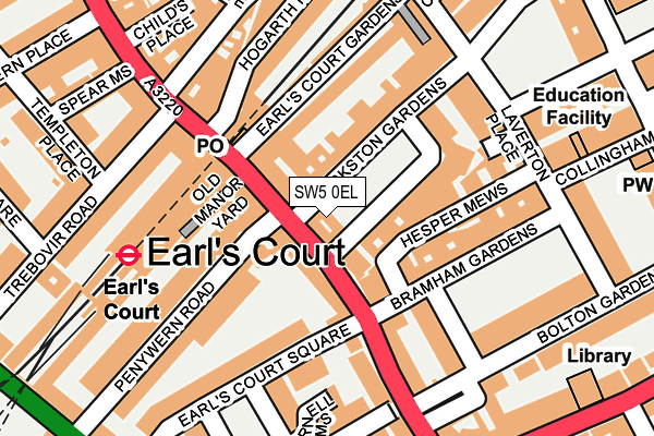 SW5 0EL map - OS OpenMap – Local (Ordnance Survey)