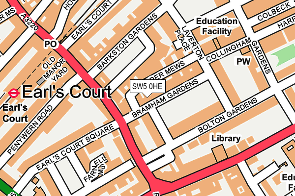 SW5 0HE map - OS OpenMap – Local (Ordnance Survey)