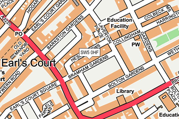 SW5 0HF map - OS OpenMap – Local (Ordnance Survey)