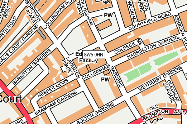 SW5 0HN map - OS OpenMap – Local (Ordnance Survey)