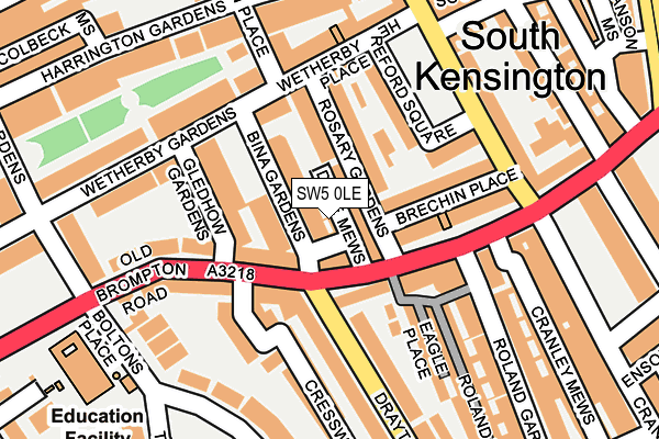 SW5 0LE map - OS OpenMap – Local (Ordnance Survey)