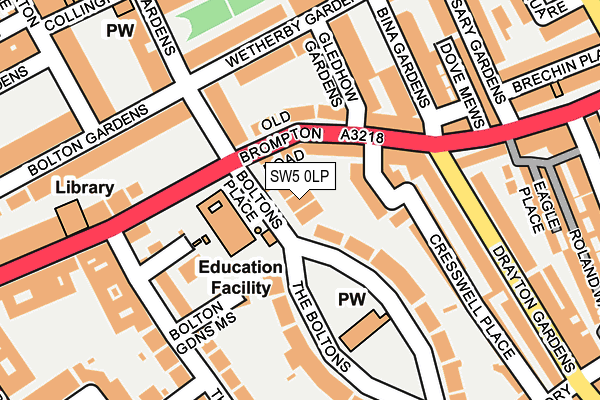 SW5 0LP map - OS OpenMap – Local (Ordnance Survey)