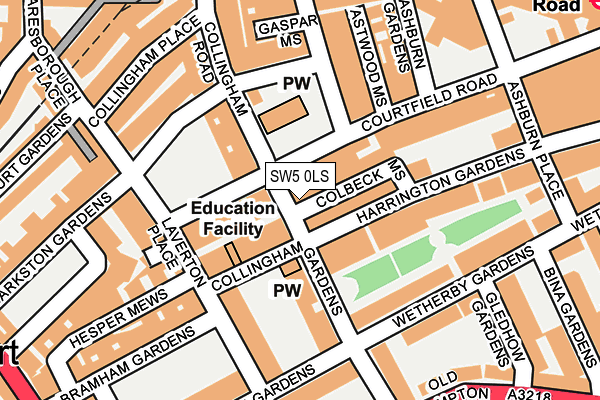 SW5 0LS map - OS OpenMap – Local (Ordnance Survey)