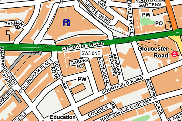 SW5 0NE map - OS OpenMap – Local (Ordnance Survey)