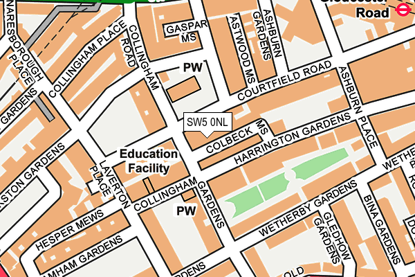 SW5 0NL map - OS OpenMap – Local (Ordnance Survey)