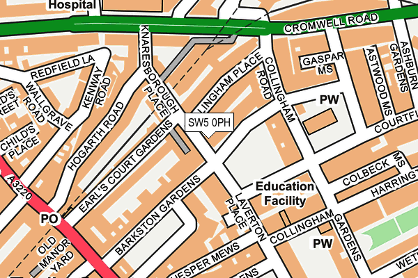 SW5 0PH map - OS OpenMap – Local (Ordnance Survey)