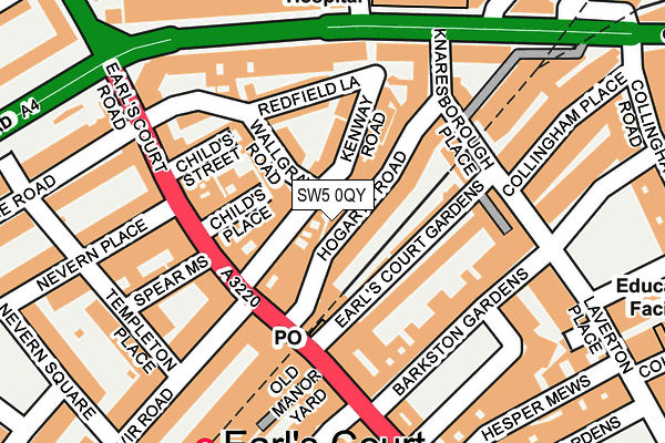SW5 0QY map - OS OpenMap – Local (Ordnance Survey)