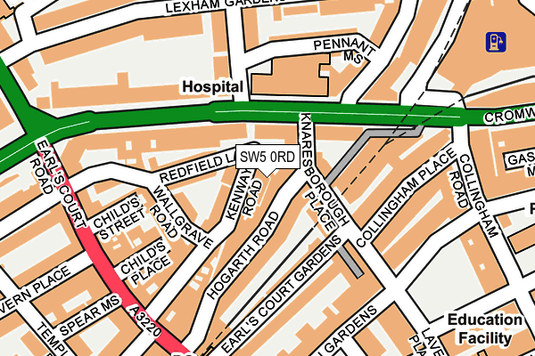 SW5 0RD map - OS OpenMap – Local (Ordnance Survey)