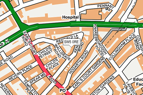 SW5 0RE map - OS OpenMap – Local (Ordnance Survey)