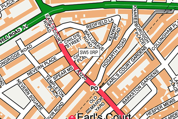 SW5 0RP map - OS OpenMap – Local (Ordnance Survey)