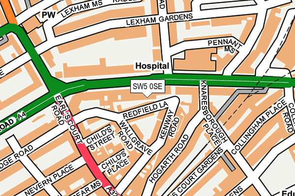 SW5 0SE map - OS OpenMap – Local (Ordnance Survey)