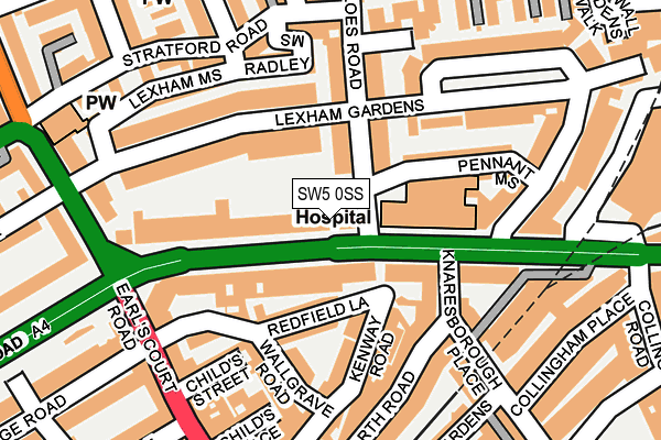 SW5 0SS map - OS OpenMap – Local (Ordnance Survey)