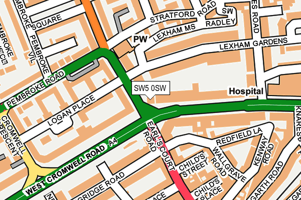 SW5 0SW map - OS OpenMap – Local (Ordnance Survey)