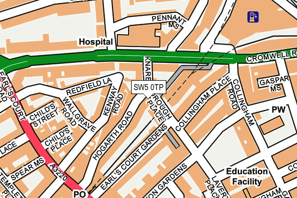 SW5 0TP map - OS OpenMap – Local (Ordnance Survey)