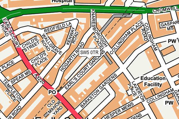 SW5 0TR map - OS OpenMap – Local (Ordnance Survey)