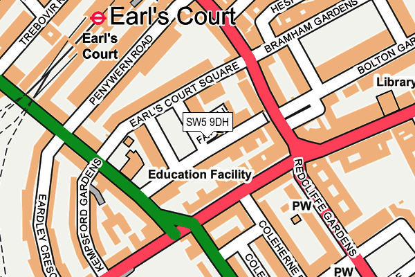 SW5 9DH map - OS OpenMap – Local (Ordnance Survey)