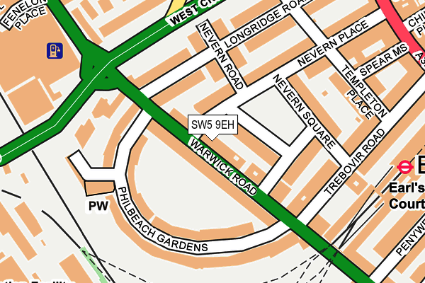 SW5 9EH map - OS OpenMap – Local (Ordnance Survey)