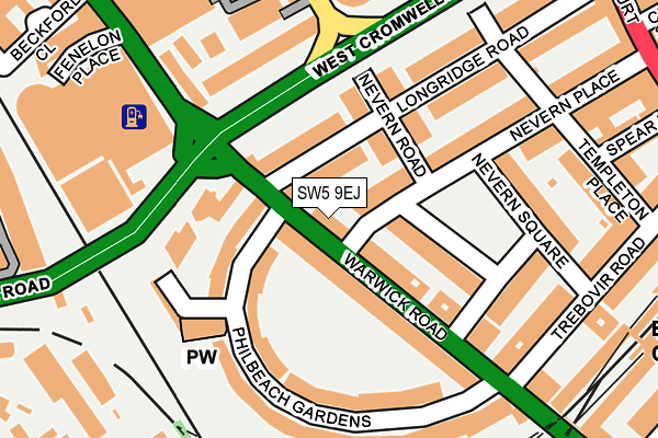 SW5 9EJ map - OS OpenMap – Local (Ordnance Survey)