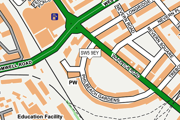 SW5 9EY map - OS OpenMap – Local (Ordnance Survey)