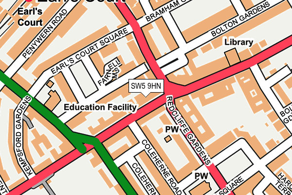 SW5 9HN map - OS OpenMap – Local (Ordnance Survey)