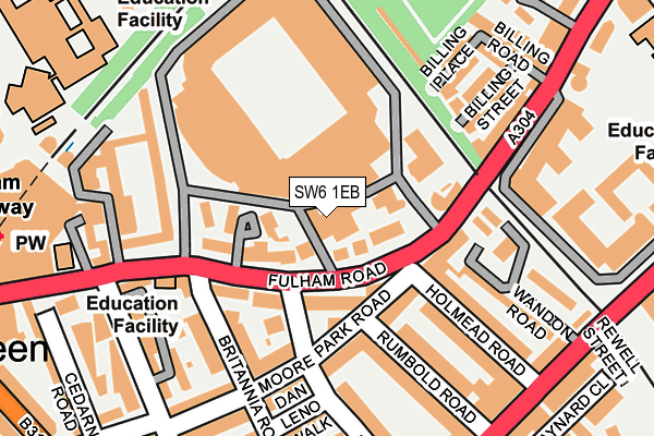 SW6 1EB map - OS OpenMap – Local (Ordnance Survey)