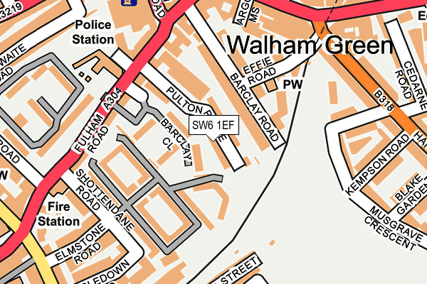 SW6 1EF map - OS OpenMap – Local (Ordnance Survey)