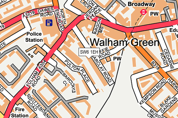 SW6 1EH map - OS OpenMap – Local (Ordnance Survey)