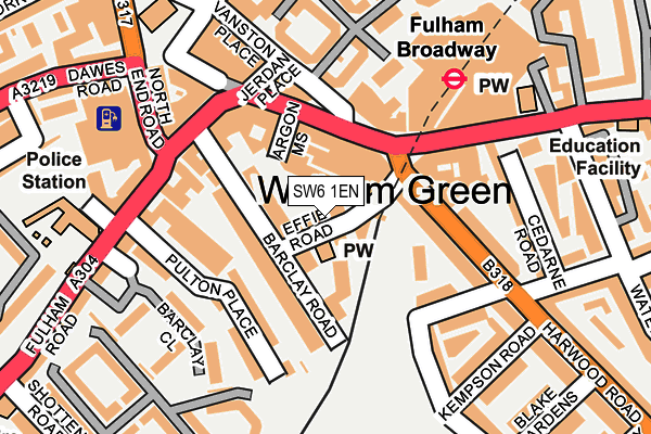 SW6 1EN map - OS OpenMap – Local (Ordnance Survey)